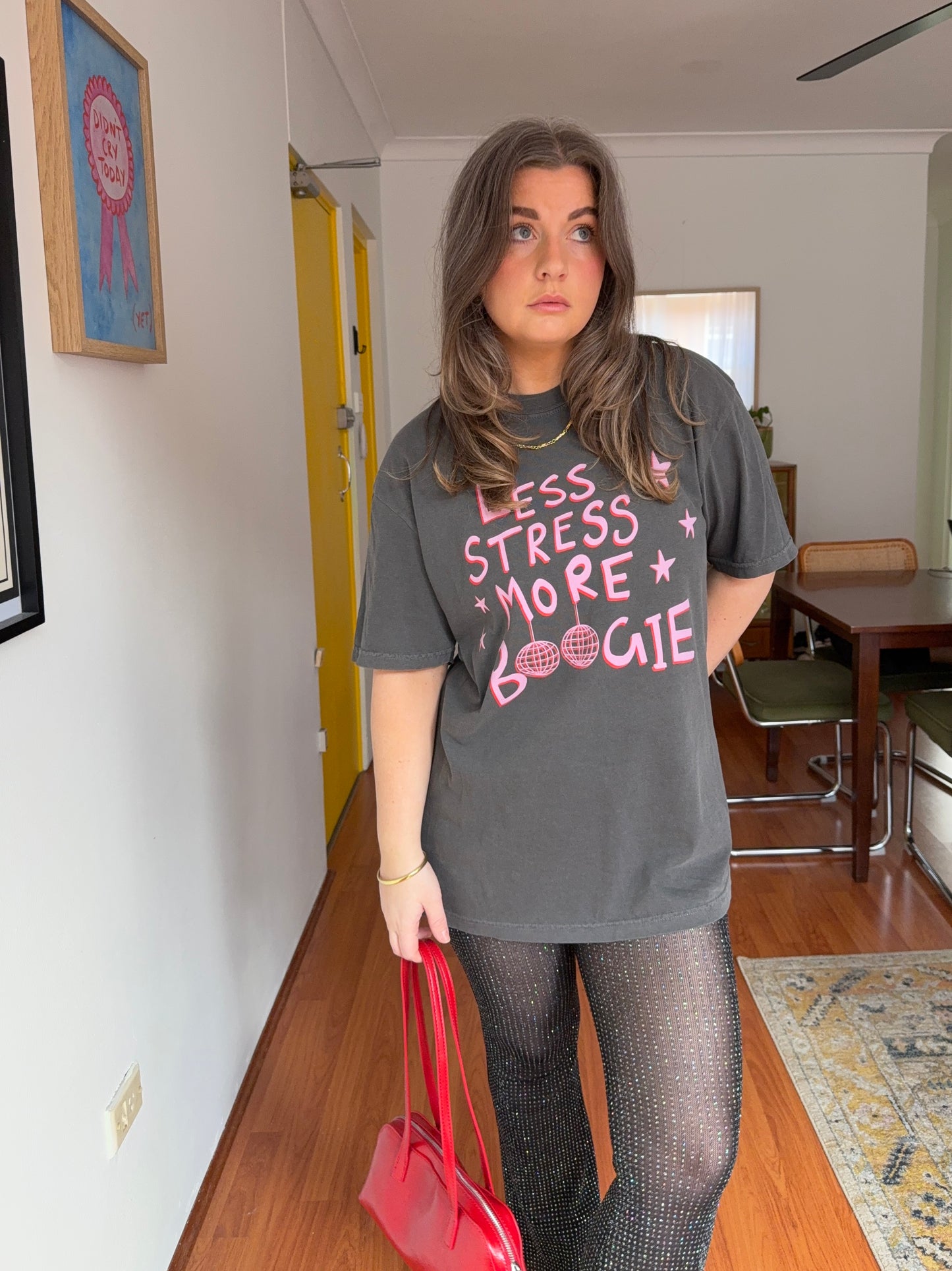 Less Stress More Boogie Relaxed Tee