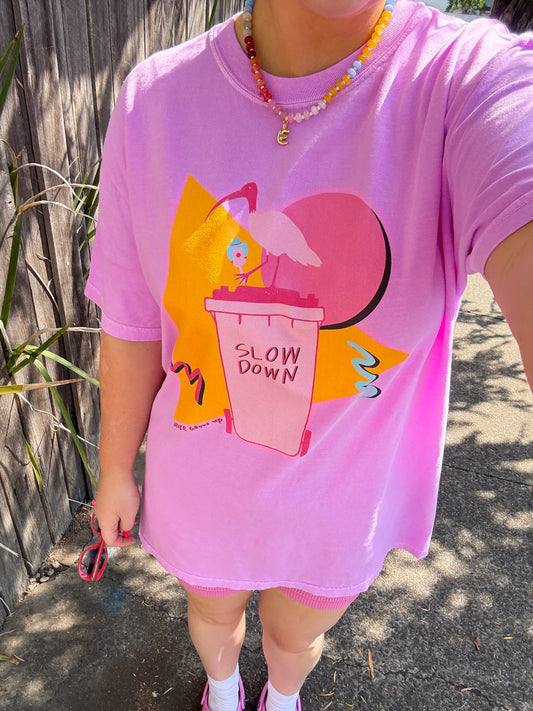 Person wearing a graphic t-shirt