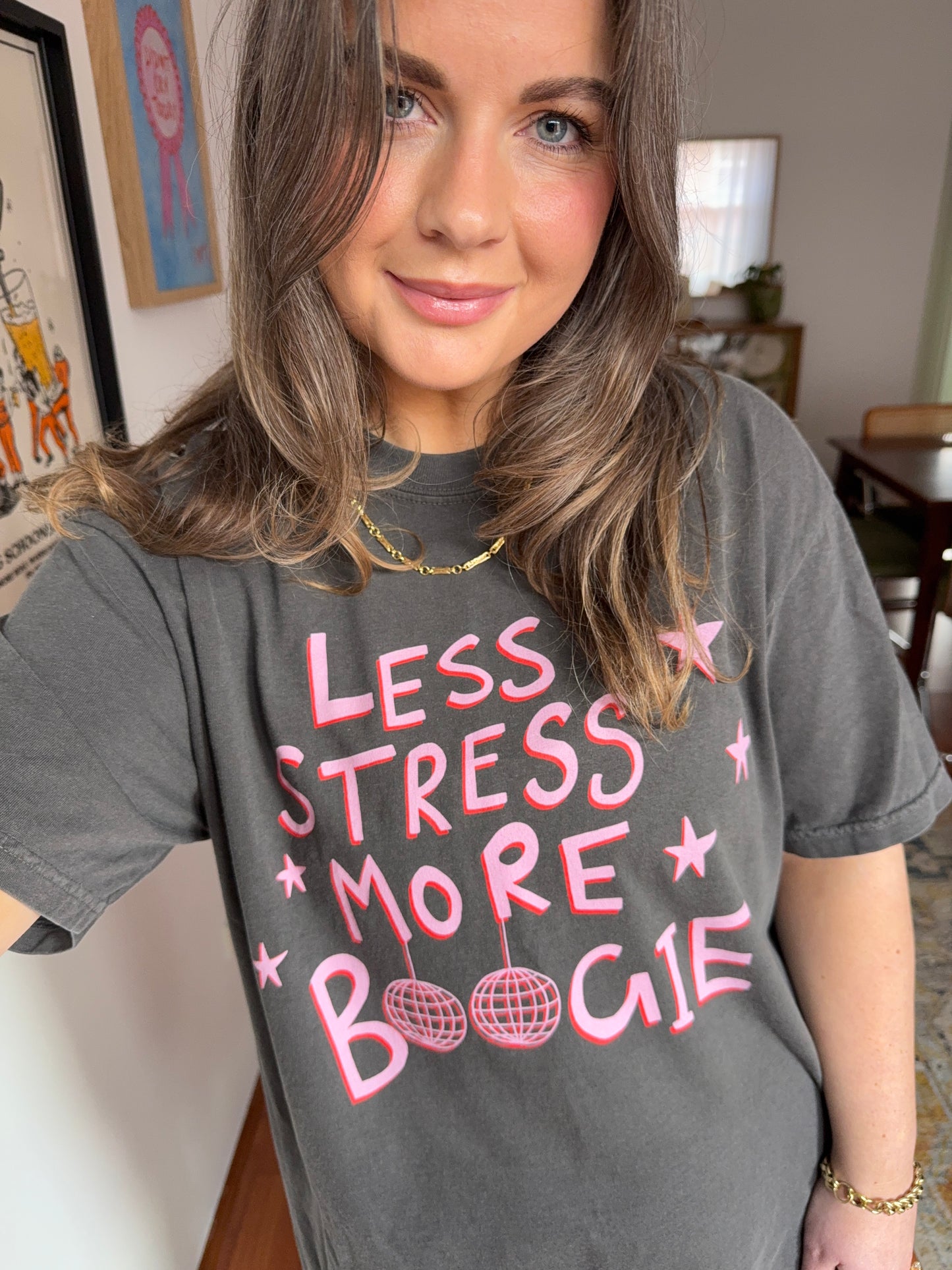 Less Stress More Boogie Relaxed Tee