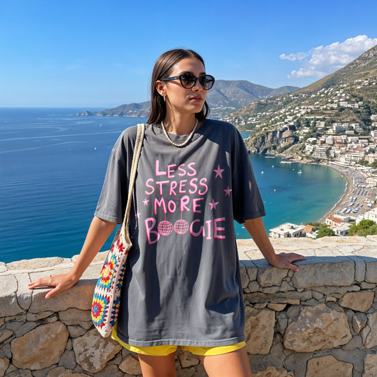 Less Stress More Boogie Relaxed Tee