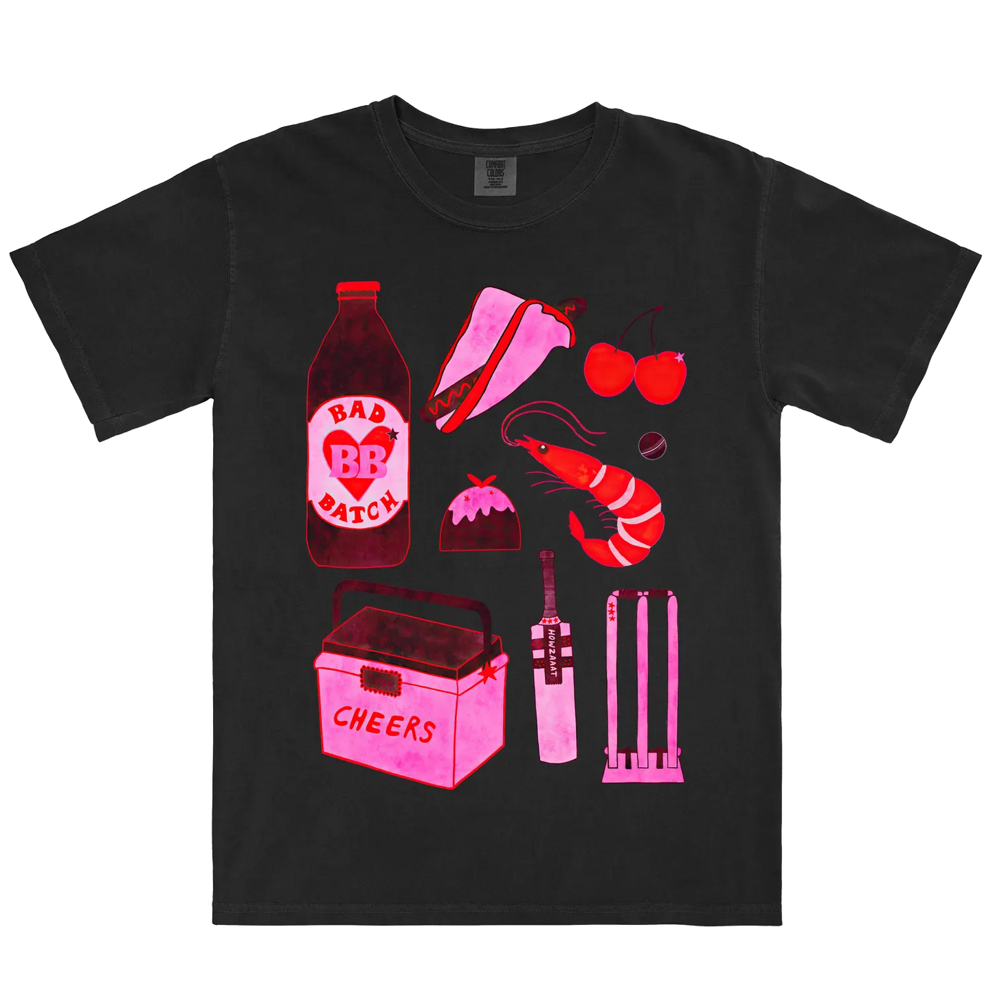 Black front flat lay