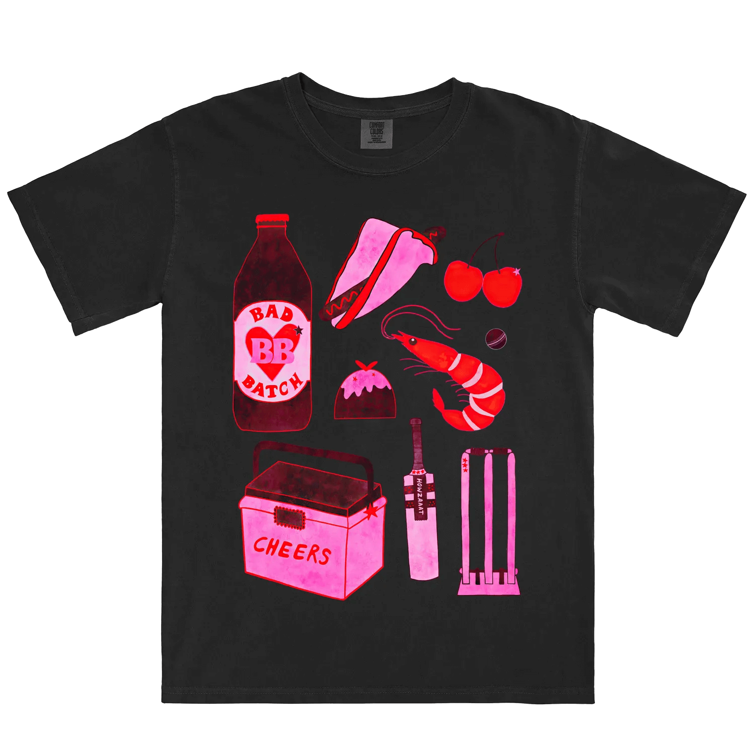 Black front flat lay