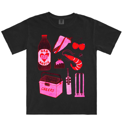 Black front flat lay