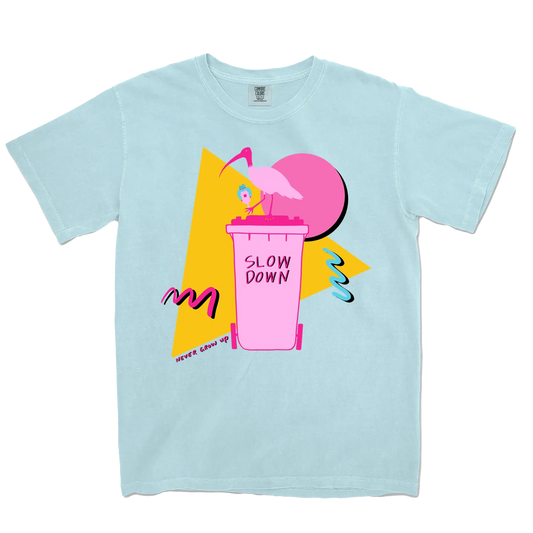 Chambray Blue Ibis Graphic T-shirt