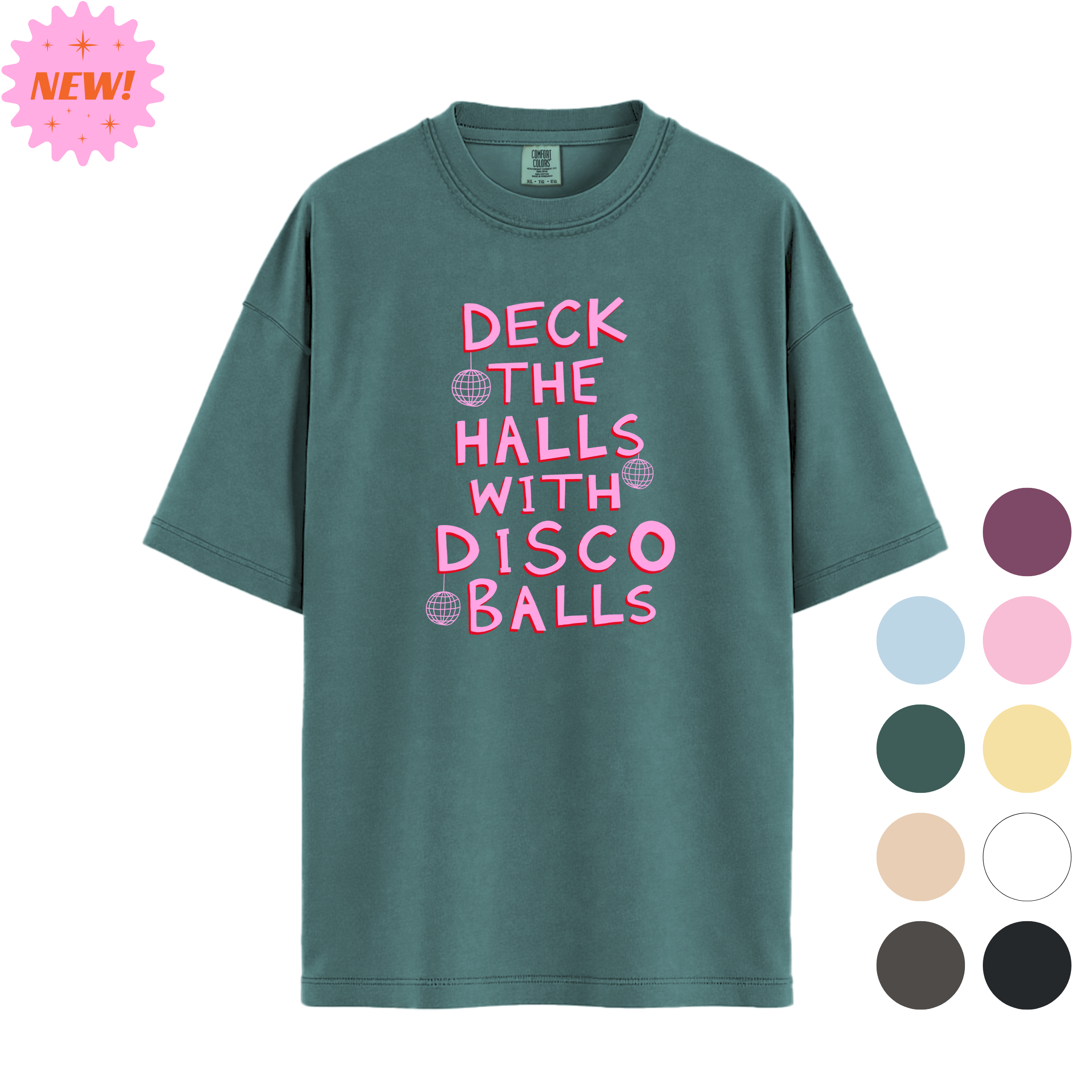 Deck The Halls With Disco Balls Relaxed Tee