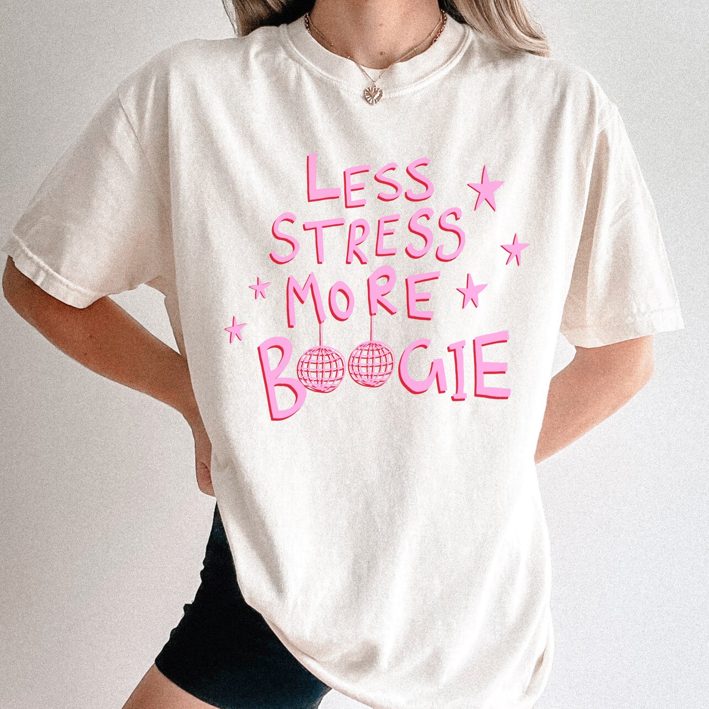 Less Stress More Boogie Relaxed Tee