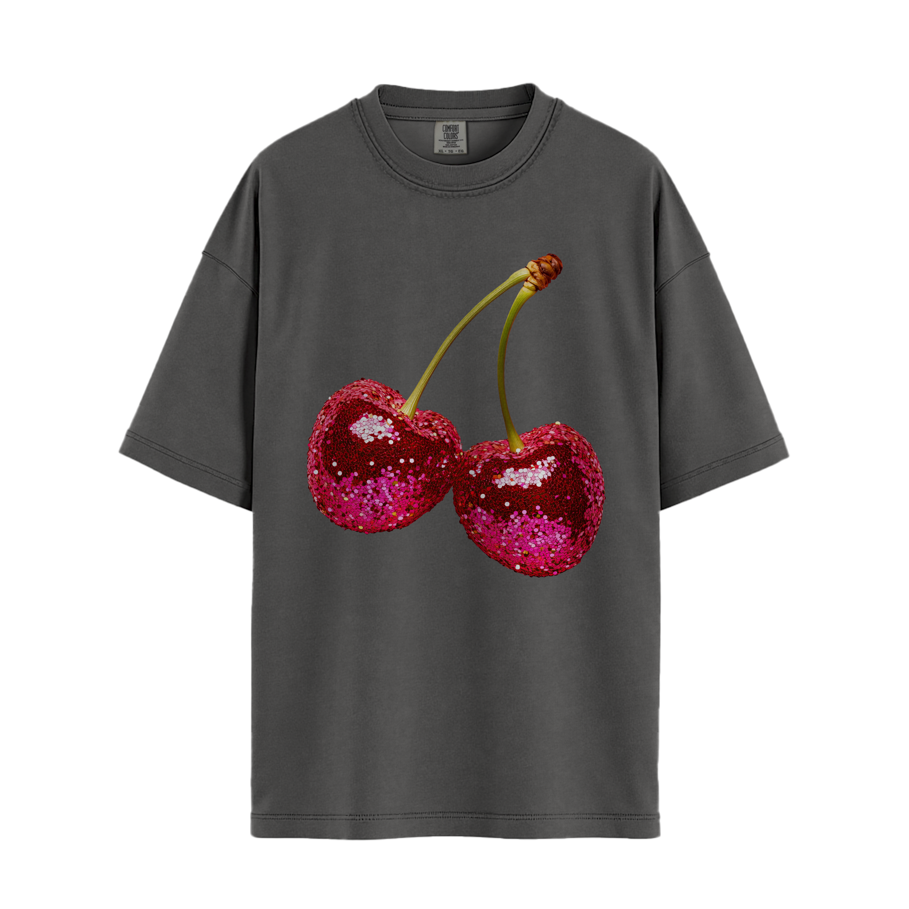 Sparkly Cherries Relaxed Tee Pepper