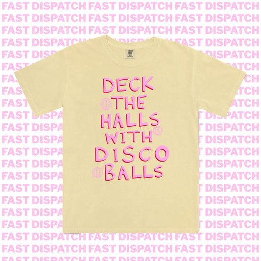 Deck The Halls With Disco Balls Tee 🚚 Ready-to-ship🎄