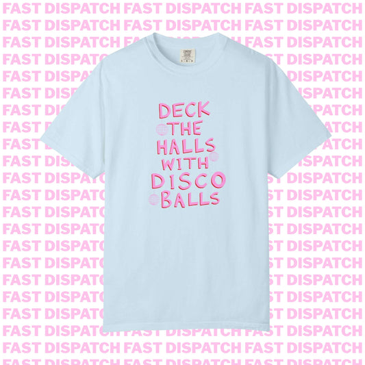 Deck The Halls With Disco Balls Tee 🚚 Ready-to-ship🎄