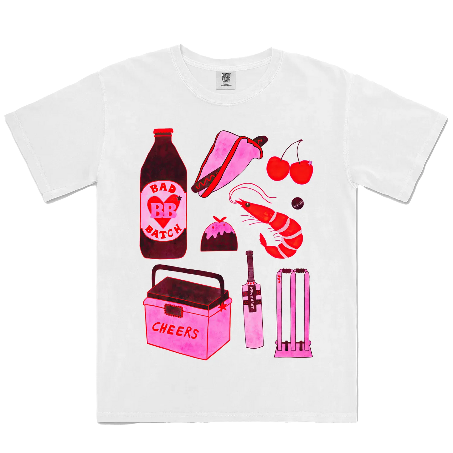 White front flat lay