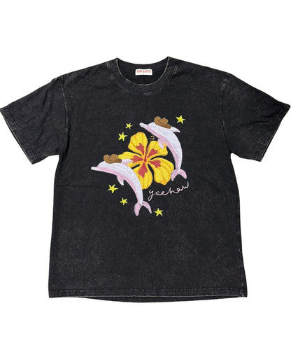 Dolphin Girl Oversized Graphic Tee