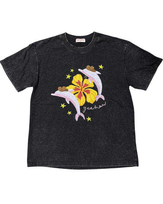 Dolphin Girl Oversized Graphic Tee