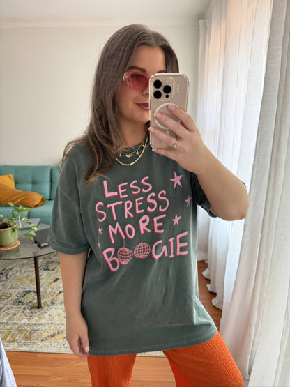 Less Stress More Boogie Relaxed Tee