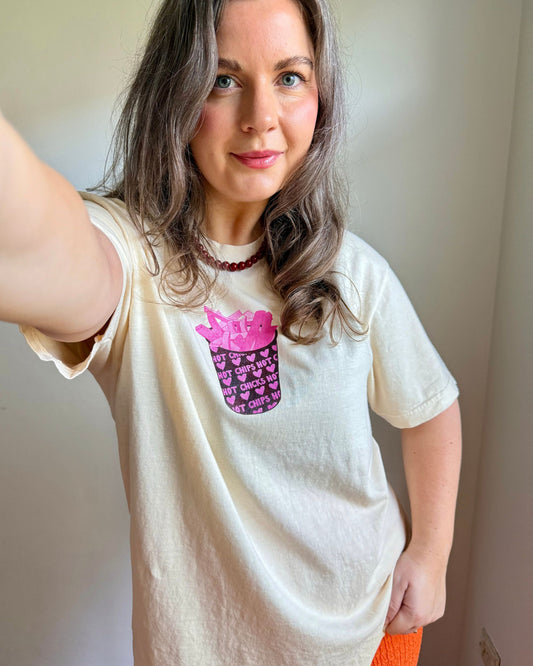 Hot Chicks Love Hot Chips Graphic Tee