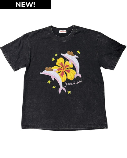 Dolphin Girl Oversized Graphic Tee