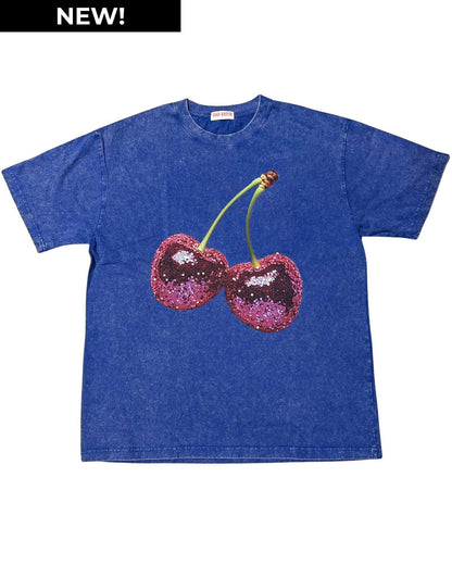 Disco Cherries Oversized Graphic Tee