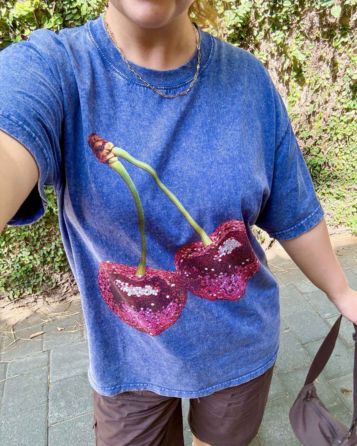 Disco Cherries Oversized Graphic Tee